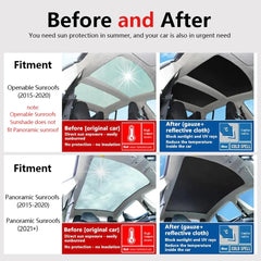 Açılır Tavan Pencereleri ve Panoramik Tavan Pencereleri Güneşlikler Tesla Model S(2015-2024)