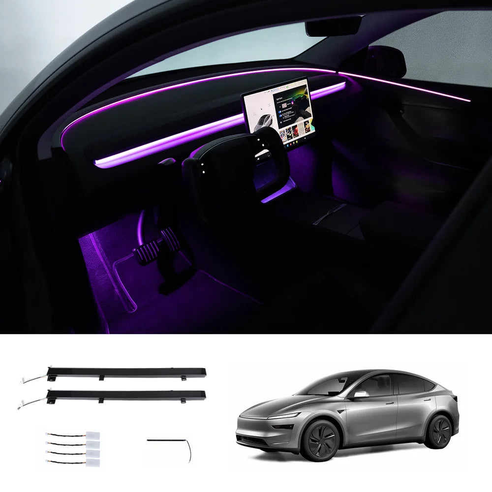 Interior RGB Ambient Lighting Kit for Tesla Model Y Juniper / Model 3 Highland