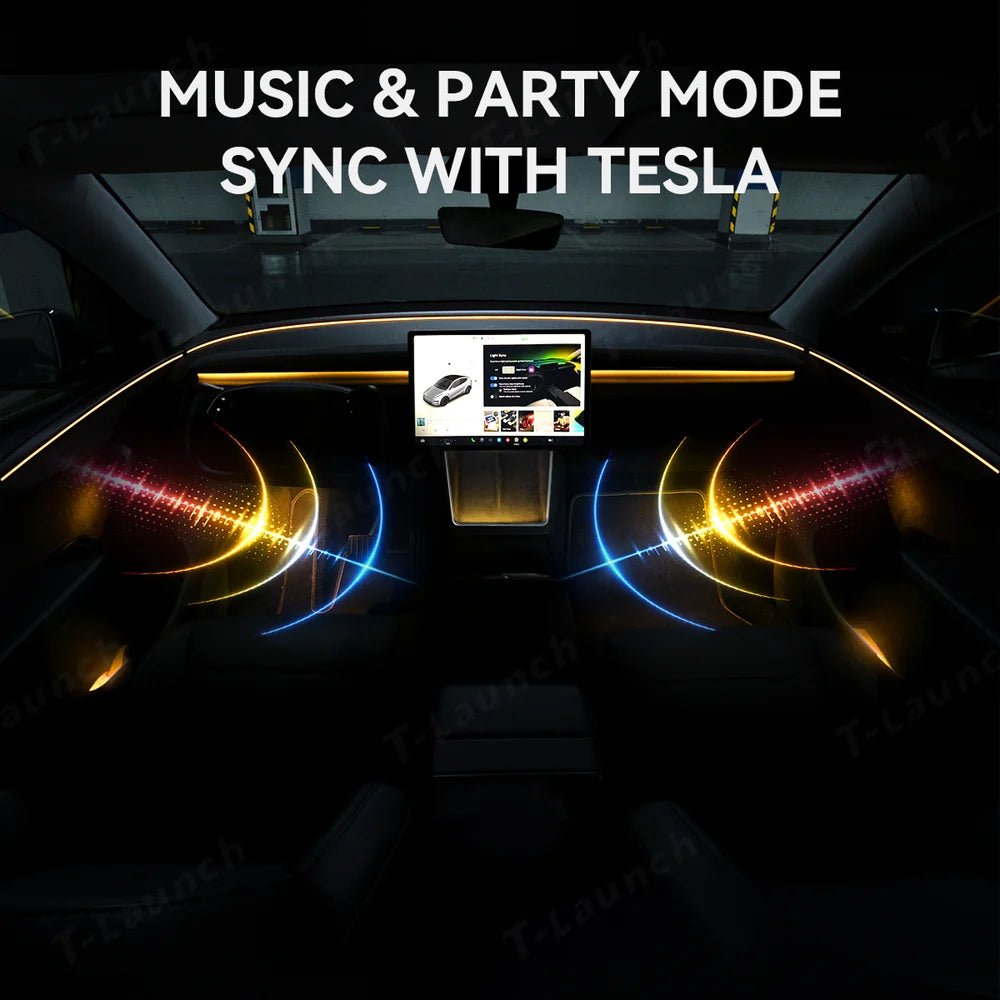 Interior RGB Ambient Lighting Kit for Tesla Model Y Juniper / Model 3 ...