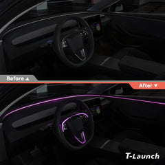 RGB Steering Wheel Ambient Lighting Kit for Tesla Model 3 Highland 2024+/Model Y Juniper 2025+/Model YL 2026+