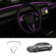 RGB Steering Wheel Ambient Lighting Kit for Tesla Model 3 Highland 2024+/Model Y Juniper 2025+/Model YL 2026+