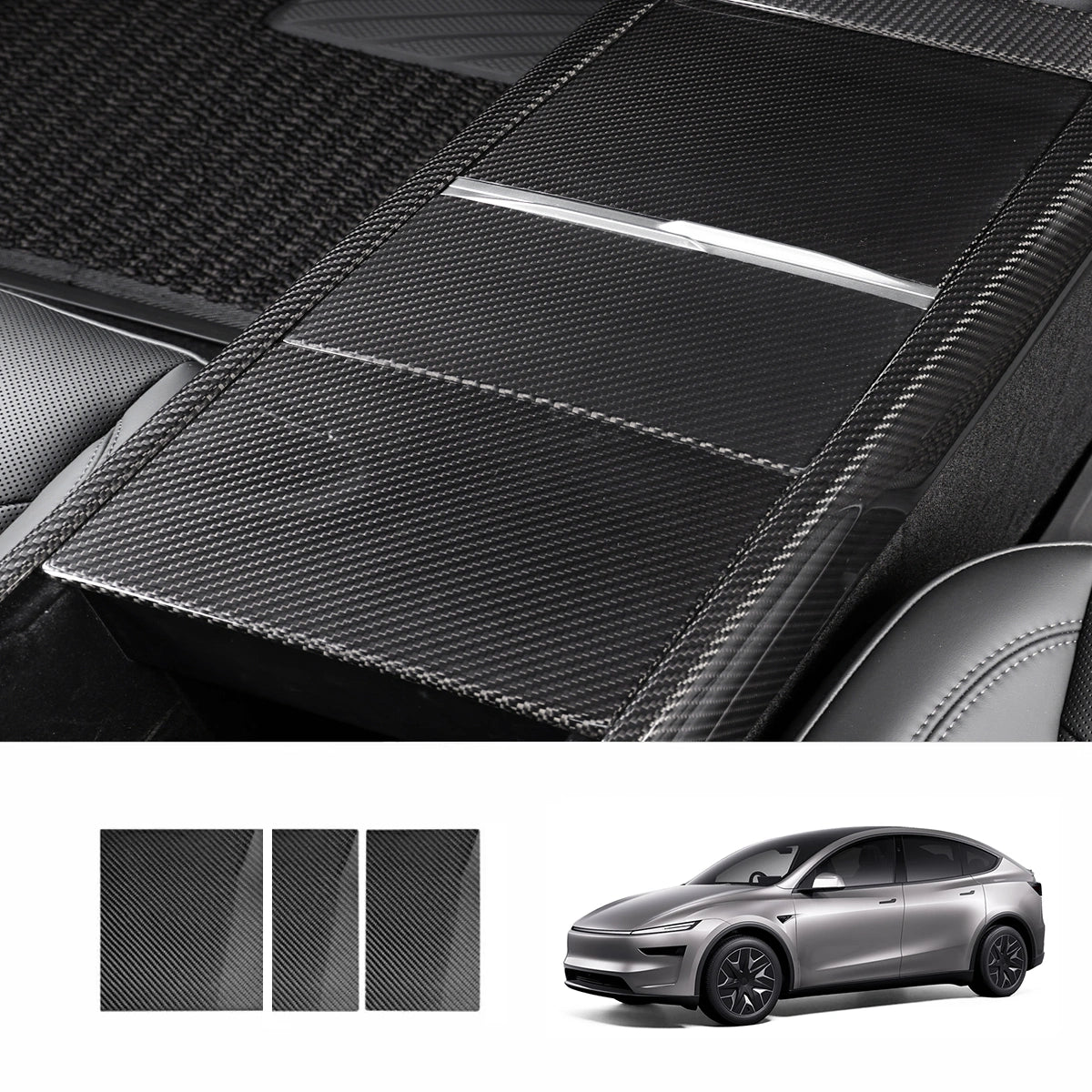 [Real Carbon Fiber] Center Console Panel Cover for Tesla Model YL 2026+ - T-Launch