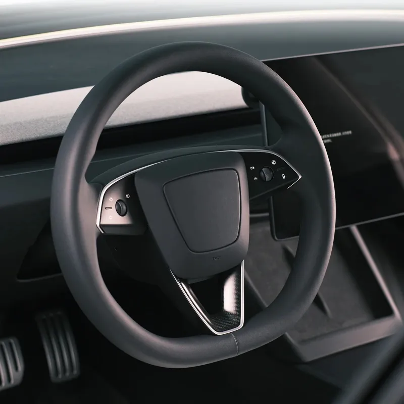 Kryt volantu ve tvaru V z pravého uhlíkového vlákna Tesla Model Jalovec Y 2025+