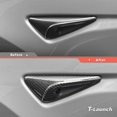 [Real Carbon Fiber] Turn Signal Camera Overlay Covers For Tesla Model YL 2026+ (2 Pcs)