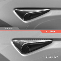 [Real Carbon Fiber] Turn Signal Camera Overlay Covers For Tesla Model YL 2026+ (2 Pcs)