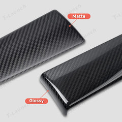 [Real Carbon Fiber] Upper Door Panel Trim Overlay Covers for Tesla Model Y Juniper 2025+