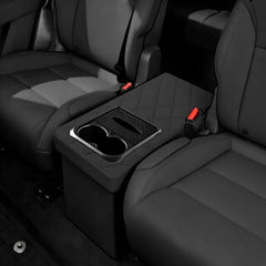 Foldable Rear Seat Storage Box with Cup Holders for Tesla Model Y L 2026+