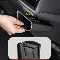 Rear Center Console Kick Guard & Storage Box for Tesla Model Y Juniper 2025+ / Model 3 Highland 2024+