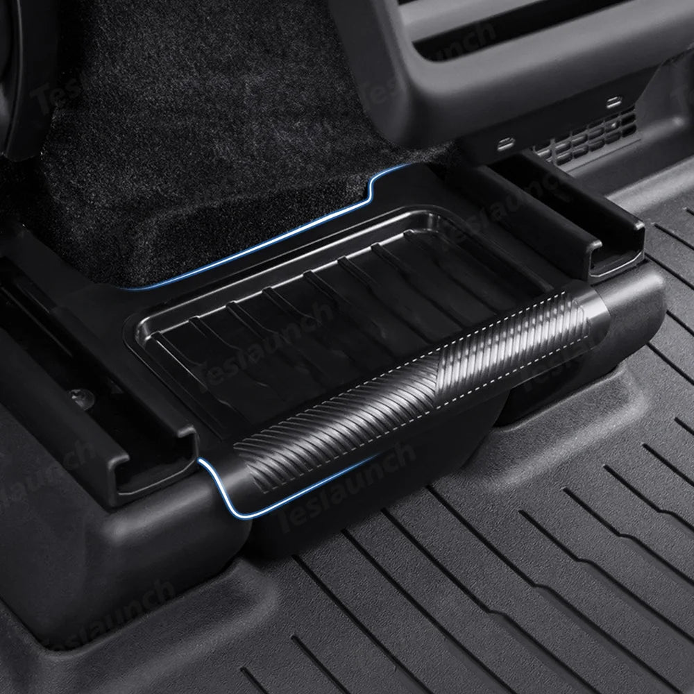 Multifunktionaler Mülleimer mit Klappdeckel hinten für Tesla Model Y Juniper 2025+