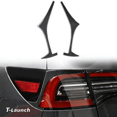 [Real Carbon Fiber] Rear Tail Light Eyebrow Trim for Tesla Model 3/Y 2017–2022 (1 Pair) - T-Launch