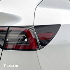 [Real Carbon Fiber] Rear Tail Light Eyebrow Trim for Tesla Model 3/Y 2017–2022 (1 Pair) - T-Launch