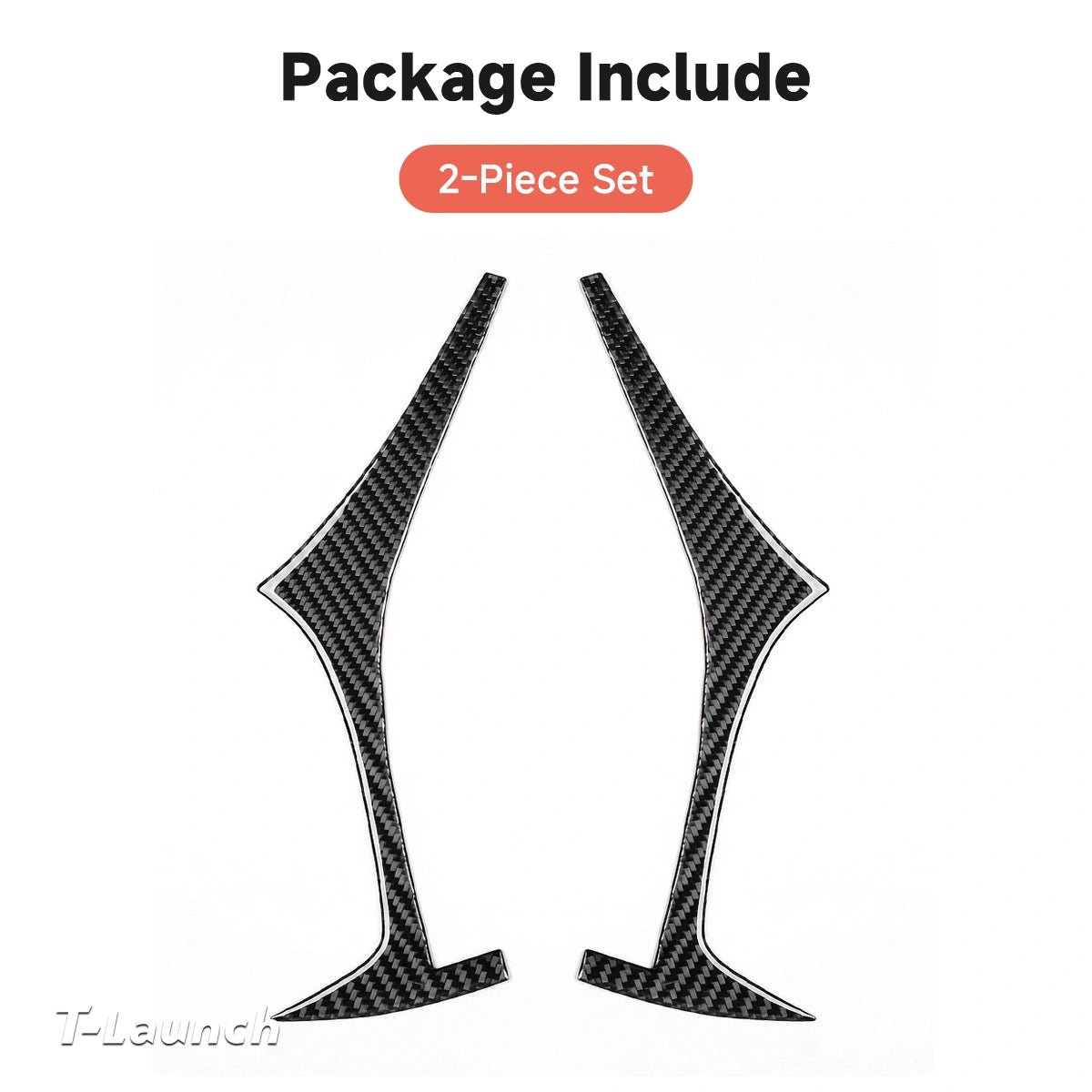 [Real Carbon Fiber] Rear Tail Light Eyebrow Trim for Tesla Model 3/Y 2017–2022 (1 Pair) - T-Launch