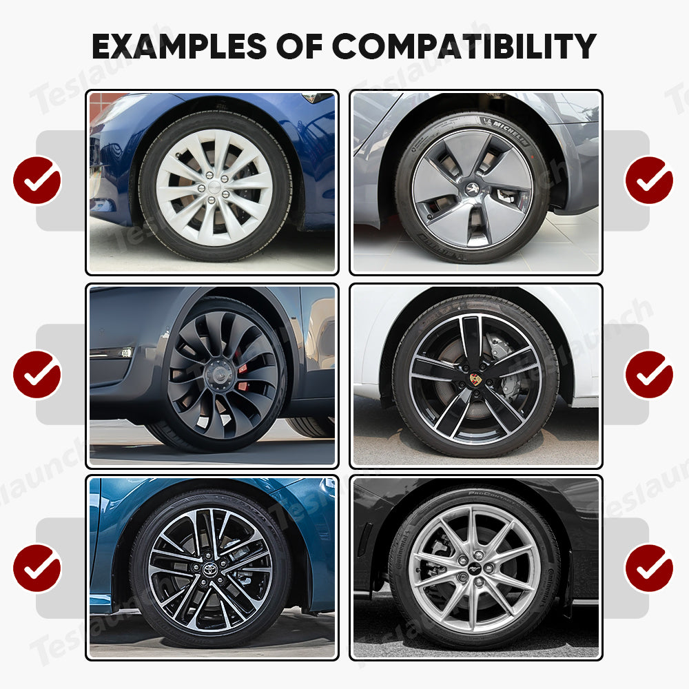 Protetor de aro da roda de liga de alumínio branco - Fits All Cars (4pcs)