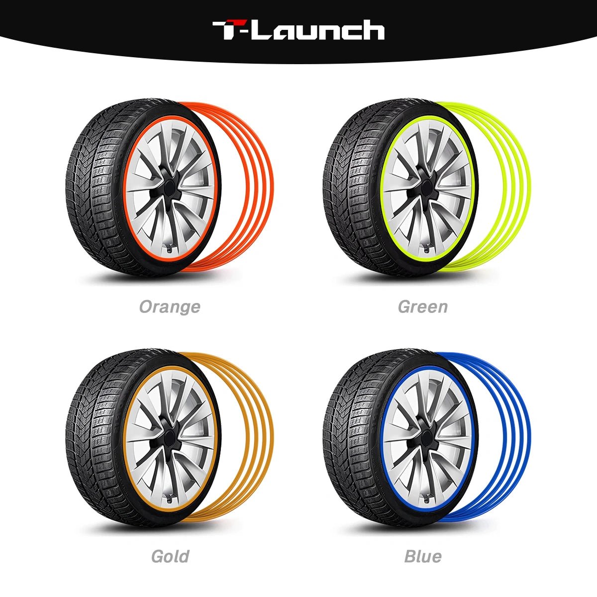 Aluminum Alloy Wheel Rim Protector- Fits All Cars (4pcs） - T-Launch