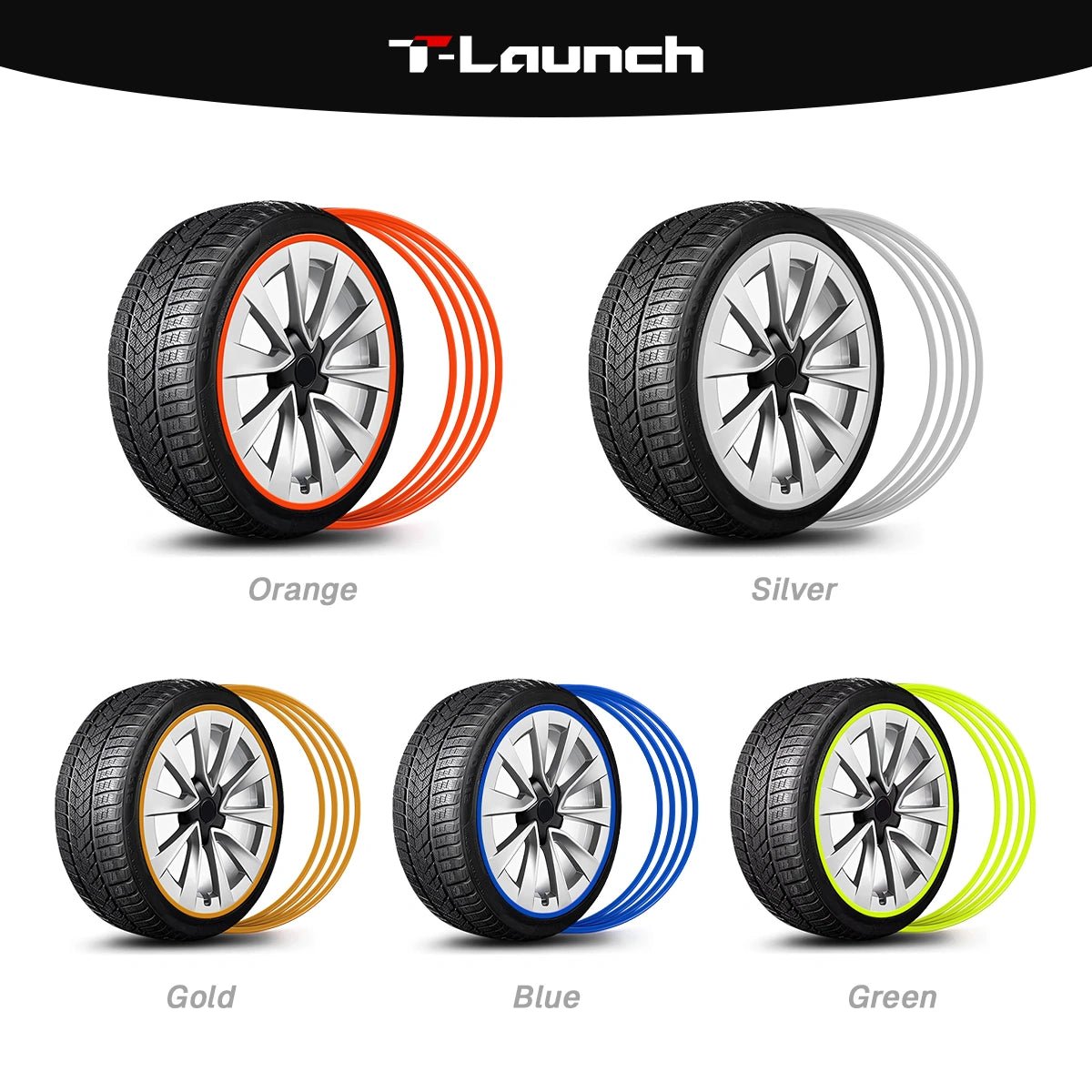 Aluminum Alloy Wheel Rim Protector Replacement for Tesla Model 3/Y/S/X (1 PC) - T-Launch