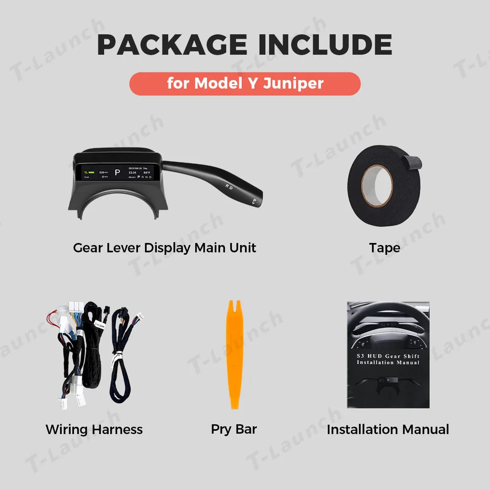 S3 HUD Gear Shift Stalk Kit for Tesla Model Y Juniper 2025+ / Model 3 Highland 2024+