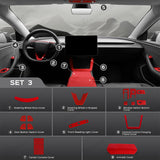 Kit de envoltório de Alcantara para Tesla 2024+ [[PL170]] 3 acessórios internos Highland