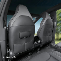 Nappa Leather Front Seat Back Kick Mats for Tesla Model YL 2026+