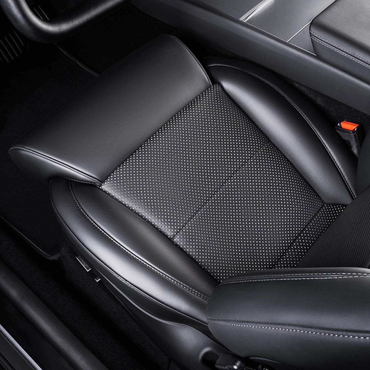 Nappa Leather Front Seat Leg Support Cushion for Tesla Model 3 / Model Y