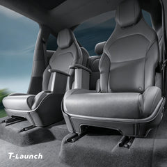 Nappa Leather Second Row Seat Side Panel Protectors for Tesla Model YL 2026+