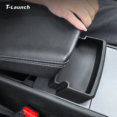 Silicone Armrest Organizer with Sunglasses Storage for Tesla Model Y Juniper 2025+/Model 3 Highland 2024+/Model YL 2026+