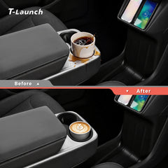 Silicone Center Console Cup Holder Insert for 2026 New Tesla Model Y Standard/RWD/AWD