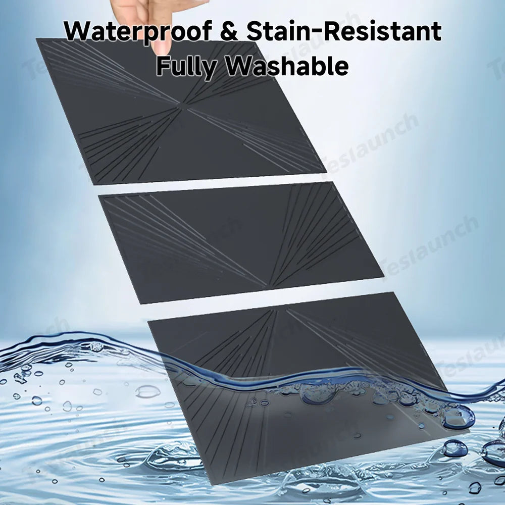 Silicone Center Console Protective Mat for Tesla Model Y Juniper 2025+/Model 3 Highland 2024+