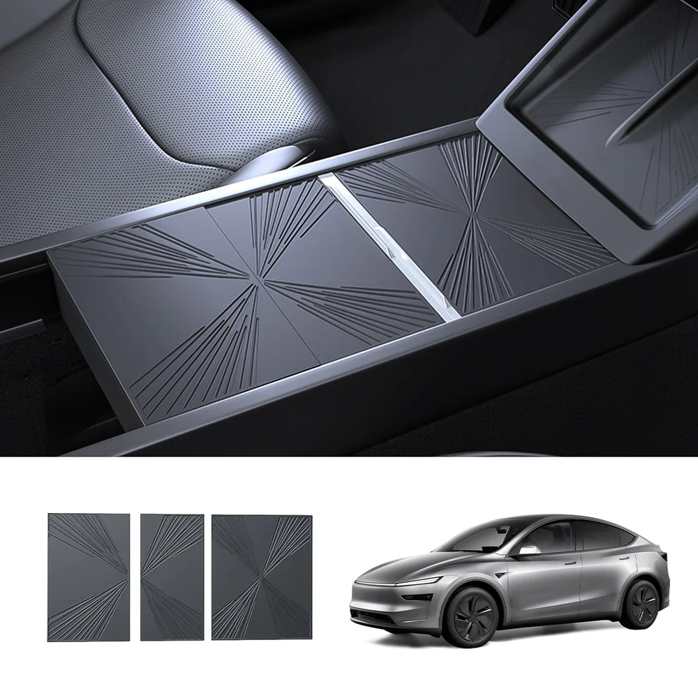 Silicone Center Console Protective Mat for Tesla Model Y Juniper 2025+/Model 3 Highland 2024+