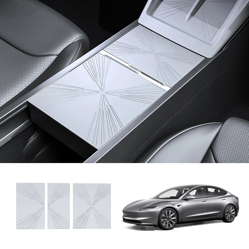 Silicone Center Console Protective Mat for Tesla Model Y Juniper 2025+/Model 3 Highland 2024+