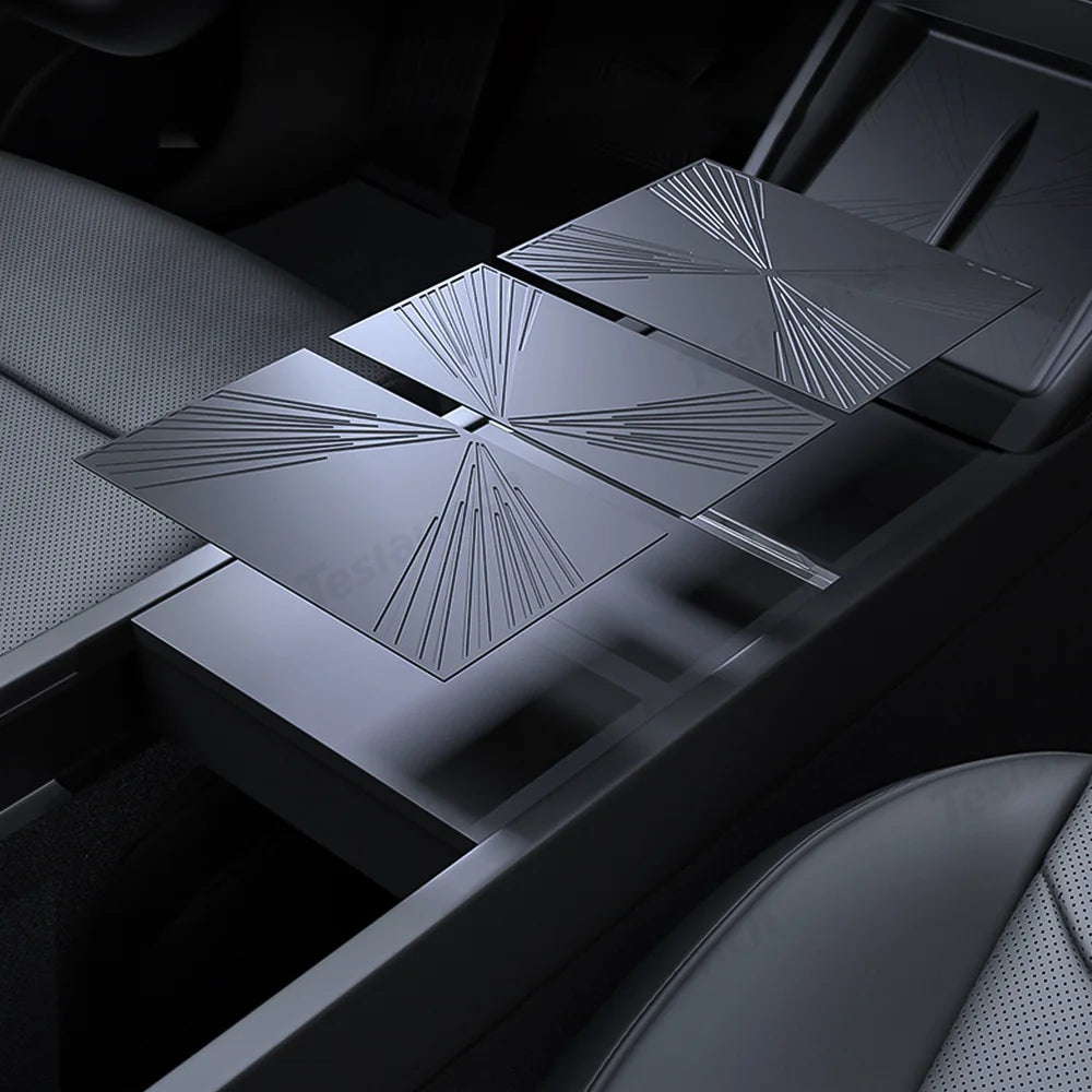 Silicone Center Console Protective Mat for Tesla Model Y Juniper 2025+/Model 3 Highland 2024+