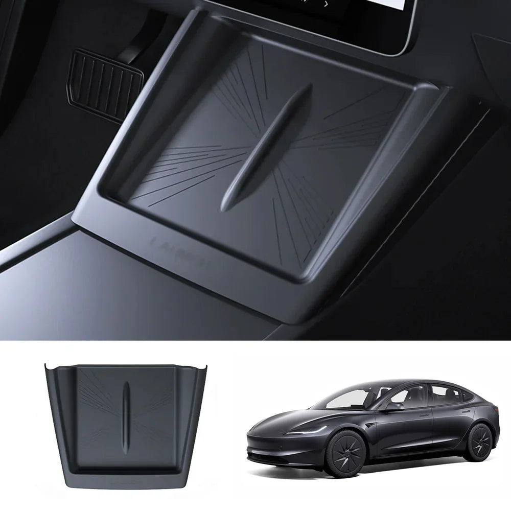 Full-Cover Non-Slip Silicone Wireless Charging Area Mat for Tesla Model 3 Highland Standard 2025+