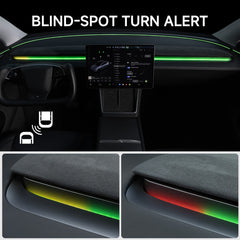 Smart Blind Spot Detection (BSD) Dashboard Ambient Light Bar for Tesla Model Y Juniper 2025+ / Model 3 Highland 2024+