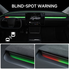Smart Blind Spot Detection (BSD) Dashboard Ambient Light Bar for Tesla Model Y Juniper 2025+ / Model 3 Highland 2024+
