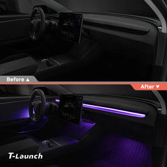 Smart RGB Ambient Lighting Kit with BSD Warning for Tesla Model 3/Y Standard 2026+