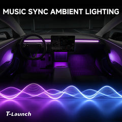 Smart RGB Ambient Lighting Kit with BSD Warning for Tesla Model 3/Y Standard 2026+