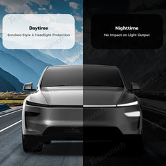 Smoked Tint TPU Headlight and Taillight Protection Film for Tesla Model Y Juniper 2025+