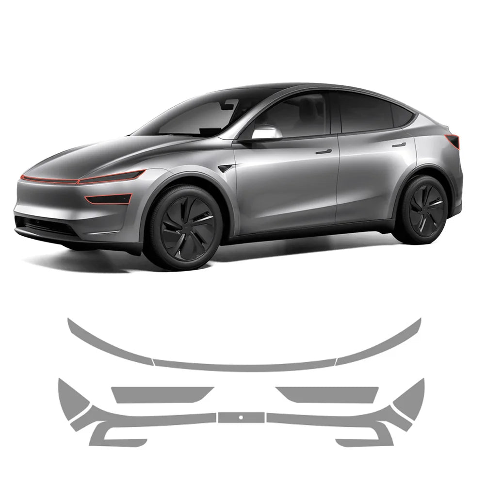 Smoked Tint TPU Headlight and Taillight Protection Film for Tesla Model Y Juniper 2025+