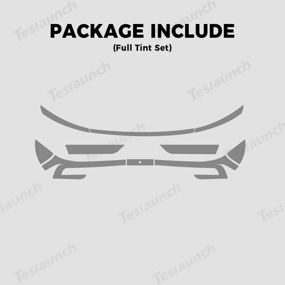 Smoked Tint TPU Headlight and Taillight Protection Film for Tesla Model Y Juniper 2025+