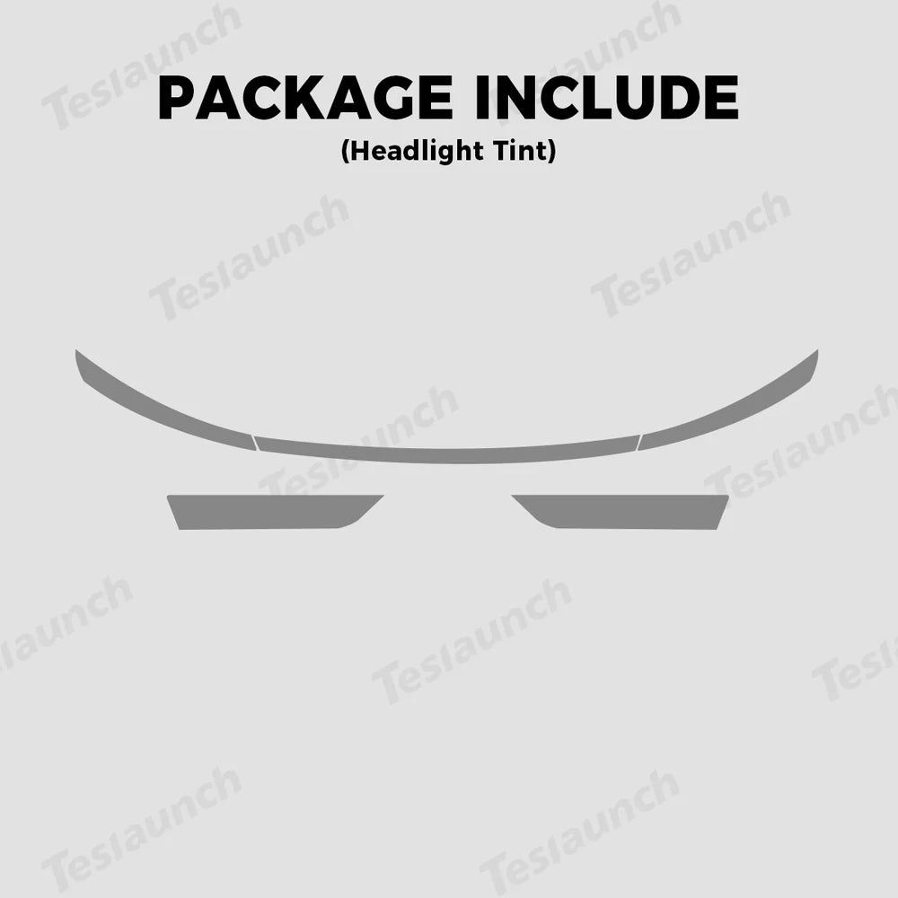 Smoked Tint TPU Headlight and Taillight Protection Film for Tesla Model Y Juniper 2025+
