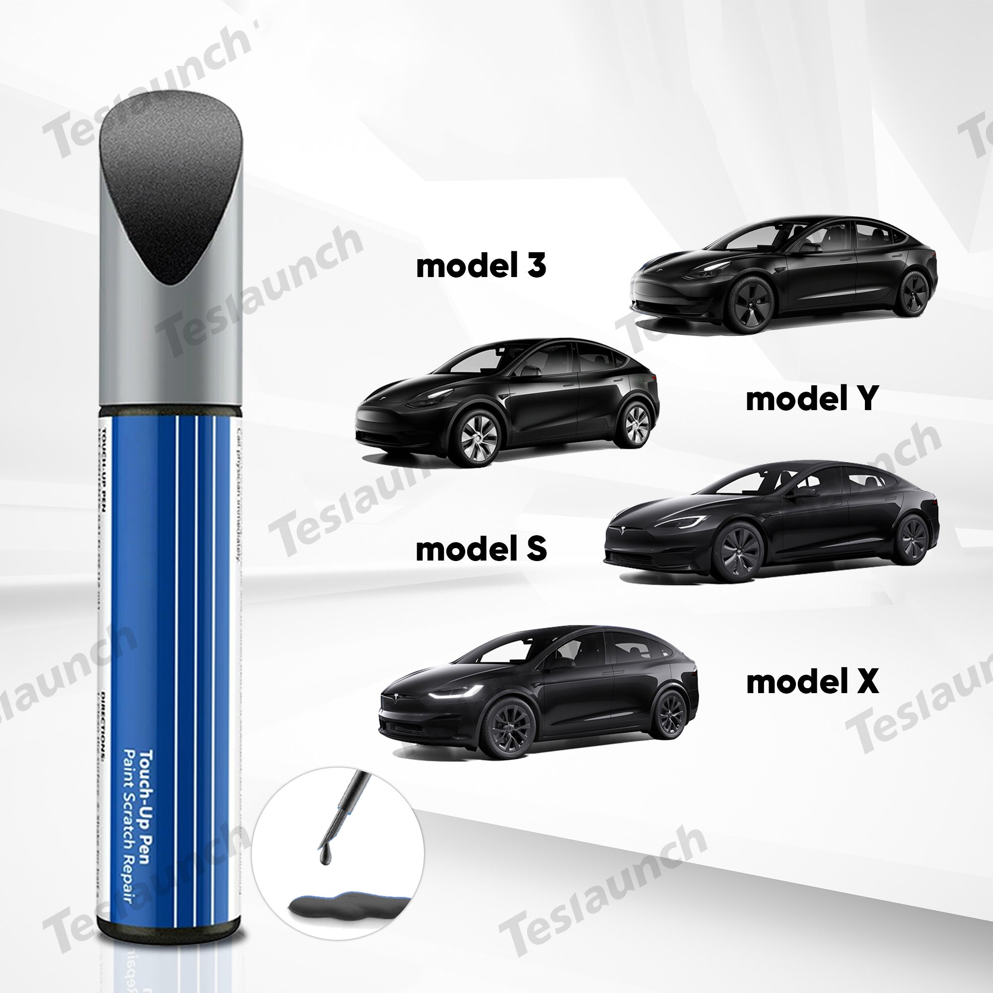 Tesla Pearl White PPSW Touch Up Paint & Scratch Repair Kit