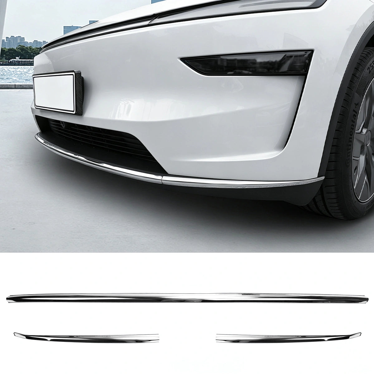 Stainless Steel Front & Rear Bumper Protection Trim for Tesla Model YL 2026+