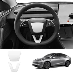 ABS Steering Wheel Center & V-Shape Trim for Tesla Model Y Juniper 2025+ / Model 3 Highland 2024+