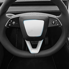 ABS Steering Wheel Center & V-Shape Trim for Tesla Model Y Juniper 2025+ / Model 3 Highland 2024+