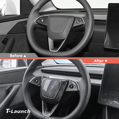 Steering Wheel Panel Decor Cover Trim for Tesla Model Y/Y L 2025+