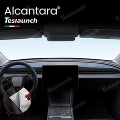 Alcantara Dashboard Tecido Decorativo Sticker Cover Para 2024 Model 3 Highland