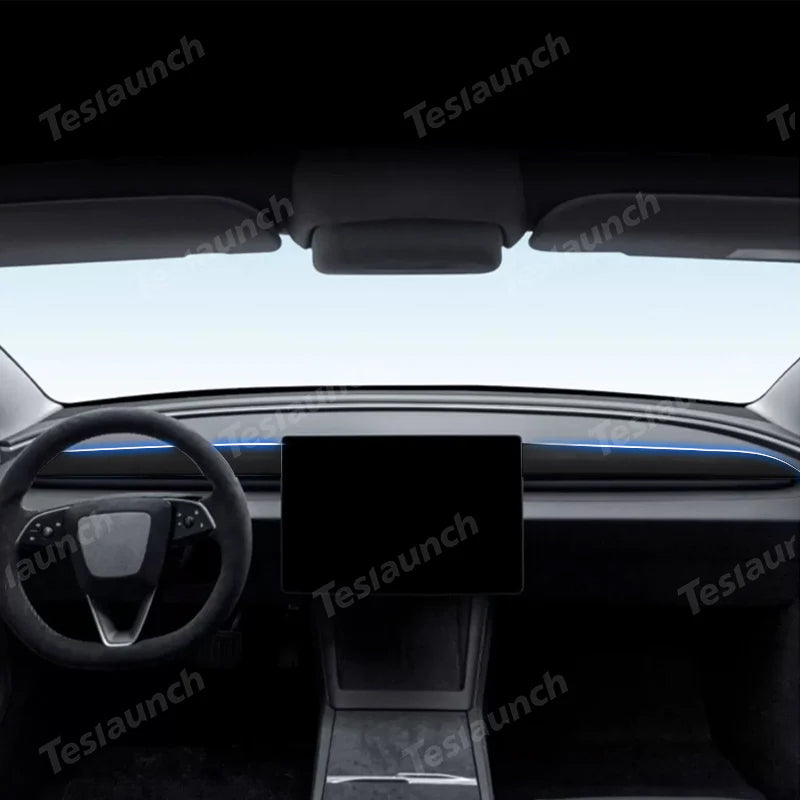 Alcantara Dashboard Tecido Decorativo Sticker Cover Para 2024 Model 3 Highland