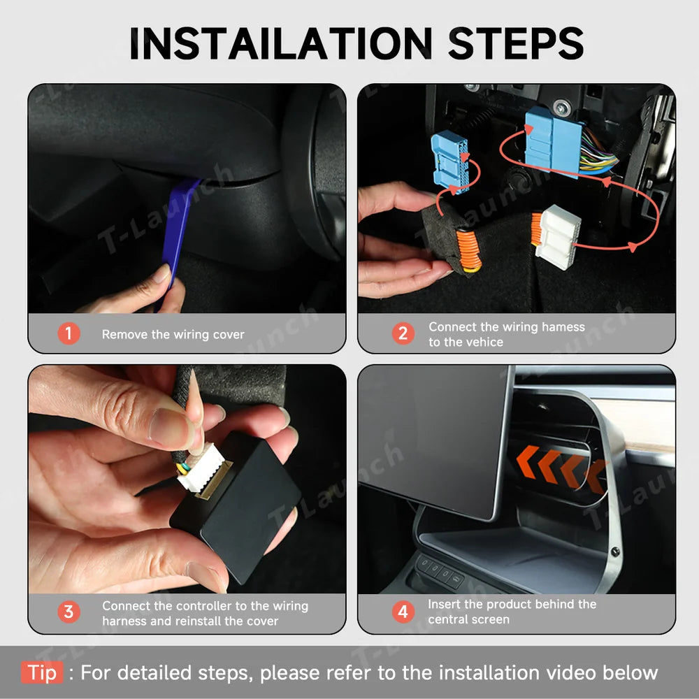 Model 3 / Y Opbevaring Box Intelligent Control Fysiske knapper til Tesla