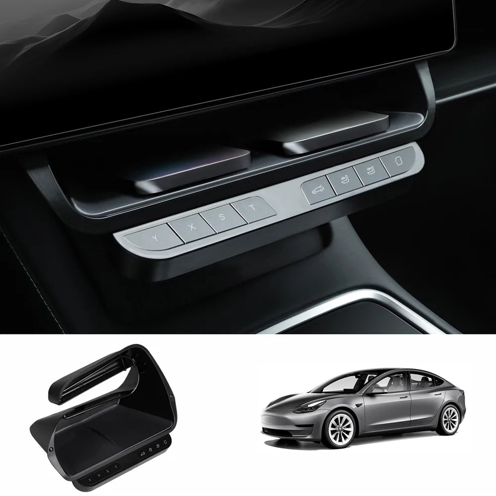 Model 3 / Y Opbevaring Box Intelligent Control Fysiske knapper til Tesla