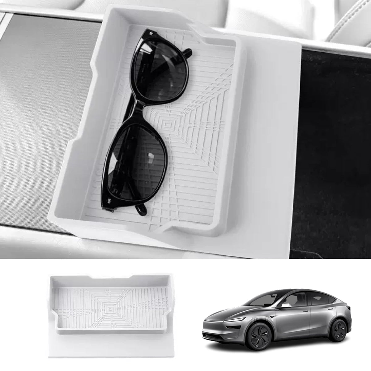 Center Console Sunglasses Storage Tray for Tesla Model 3/Y/Y L 2024+ - T-Launch