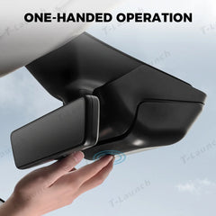 Flocked Overhead Sunglasses Holder & Storage Box for Tesla Model Y Juniper 2025+